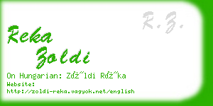 reka zoldi business card